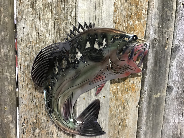 The Perfect Fisherman's Gift! Checkout Our Jumping Bass Metal Wall